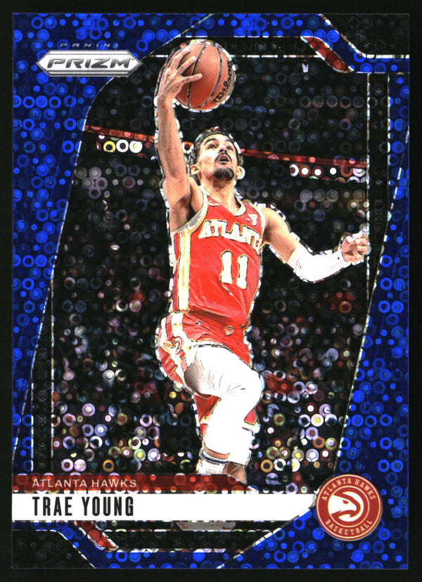 Trae Young 2024-25 Panini Prizm #84 Prizms Fast Break Blue SN