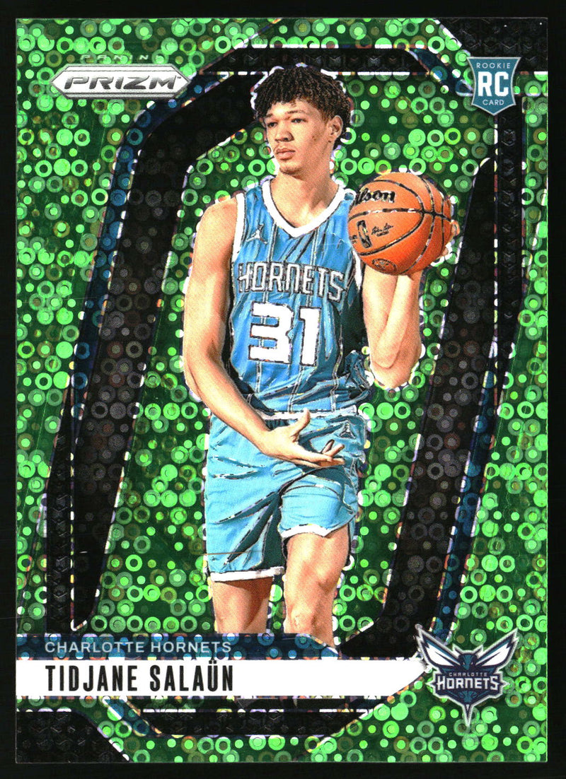 Tidjane Salaun 2024-25 Panini Prizm #262 Prizms Fast Break Neon Green SN