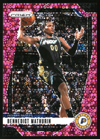 Bennedict Mathurin 2024-25 Panini Prizm #40 Prizms Fast Break Pink SN