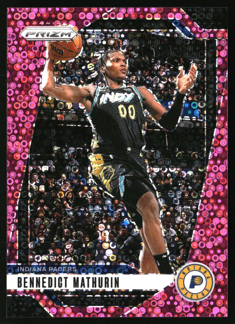 Bennedict Mathurin 2024-25 Panini Prizm #40 Prizms Fast Break Pink SN