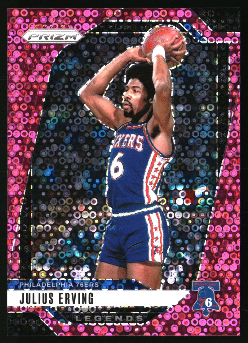Julius Erving 2024-25 Panini Prizm #292 Prizms Fast Break Pink SN