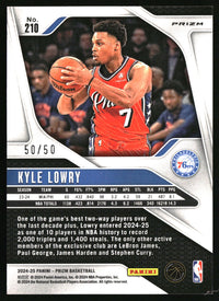 Kyle Lowry 2024-25 Panini Prizm #210 Prizms Fast Break Pink SN