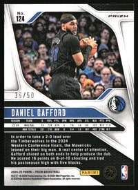 Daniel Gafford 2024-25 Panini Prizm #124 Prizms Fast Break Pink SN