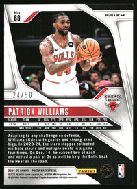 Patrick Williams 2024-25 Panini Prizm #68 Prizms Fast Break Pink SN