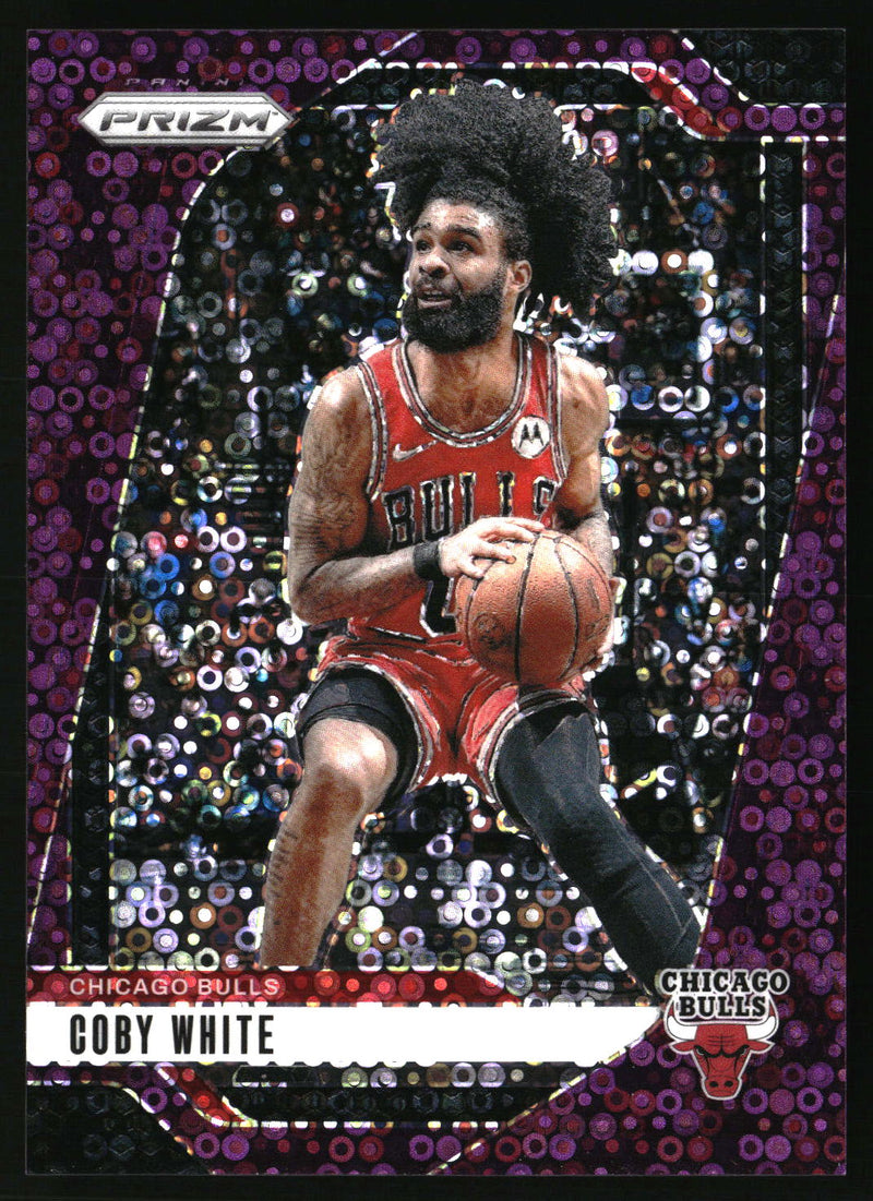 Coby White 2024-25 Panini Prizm #70 Prizms Fast Break Purple SN