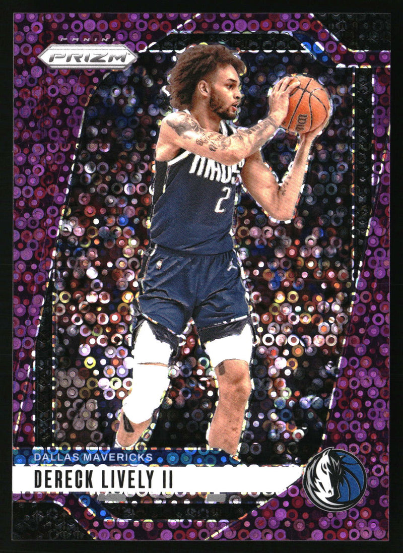 Dereck Lively II 2024-25 Panini Prizm #214 Prizms Fast Break Purple SN
