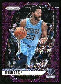 Derrick Rose 2024-25 Panini Prizm #53 Prizms Fast Break Purple SN