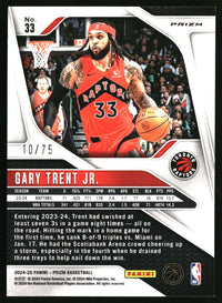 Gary Trent Jr. 2024-25 Panini Prizm #33 Prizms Fast Break Purple SN
