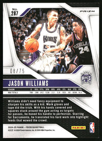Jason Williams 2024-25 Panini Prizm #287 Prizms Fast Break Purple SN