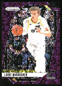 Lauri Markkanen 2024-25 Panini Prizm #186 Prizms Fast Break Purple SN