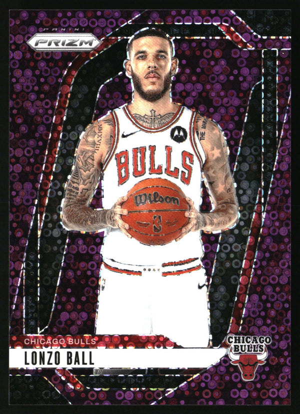 Lonzo Ball 2024-25 Panini Prizm #75 Prizms Fast Break Purple SN