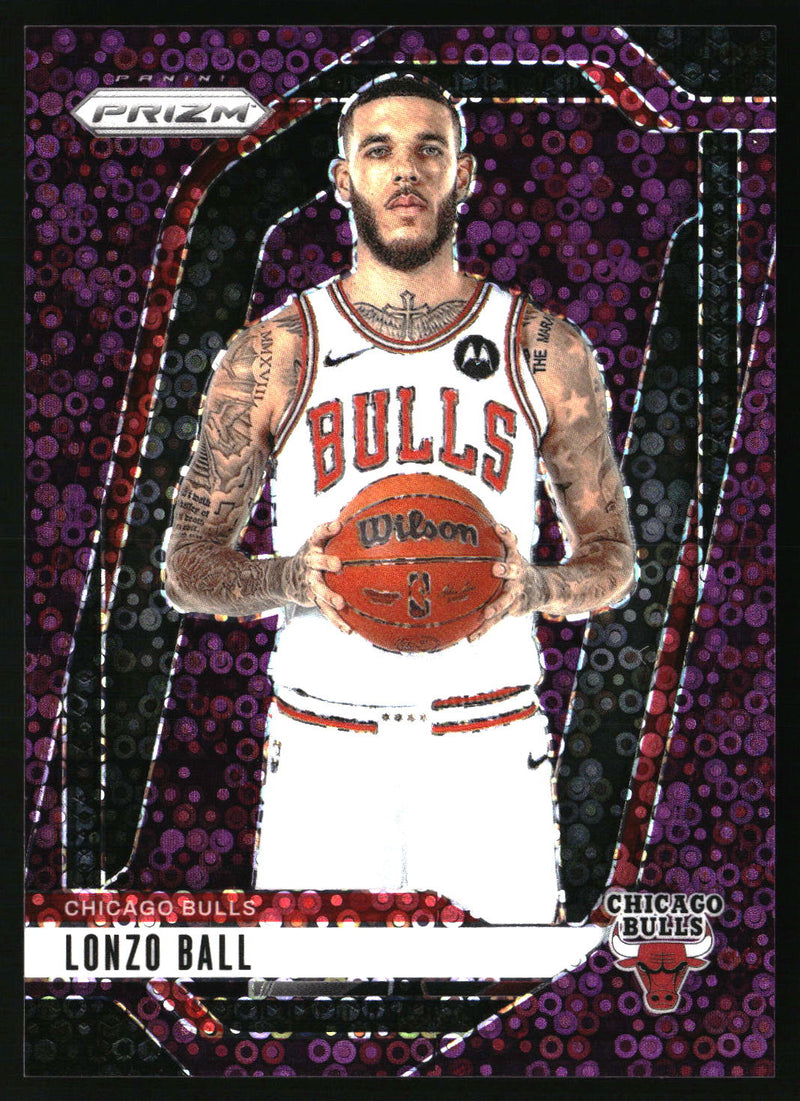 Lonzo Ball 2024-25 Panini Prizm #75 Prizms Fast Break Purple SN