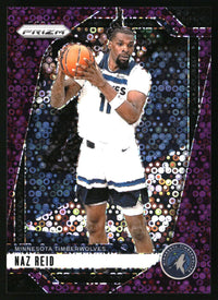 Naz Reid 2024-25 Panini Prizm #176 Prizms Fast Break Purple SN