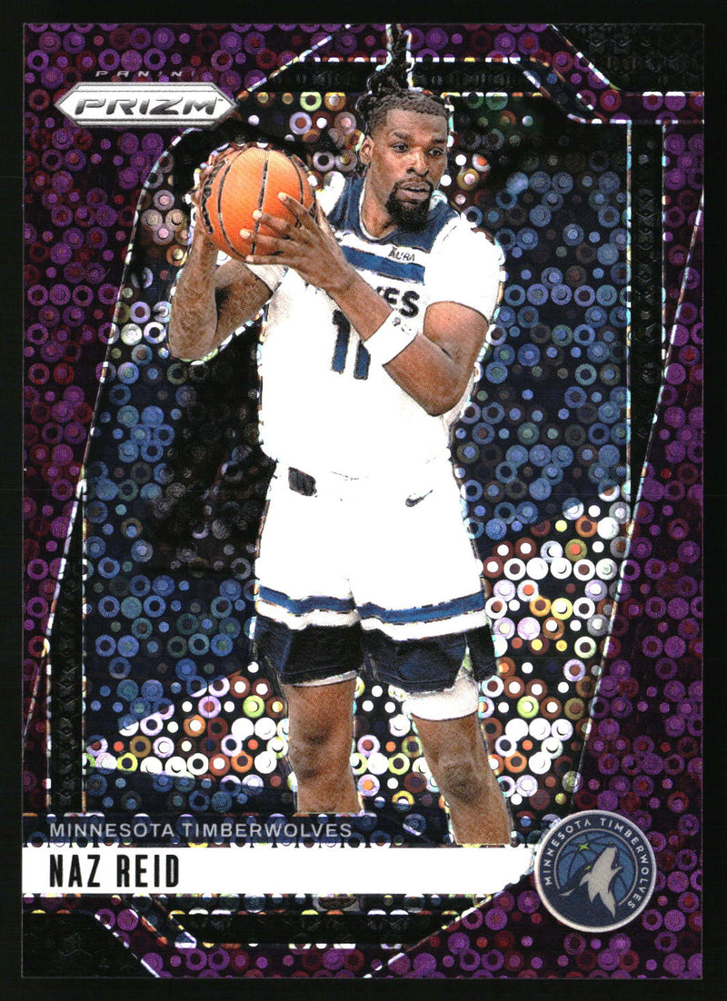 Naz Reid 2024-25 Panini Prizm #176 Prizms Fast Break Purple SN
