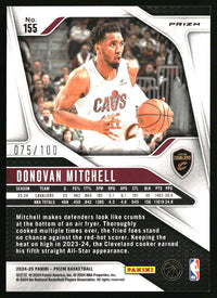 Donovan Mitchell 2024-25 Panini Prizm #155 Prizms Fast Break Red SN