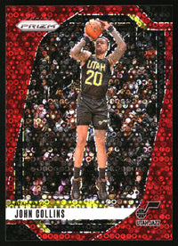John Collins 2024-25 Panini Prizm #220 Prizms Fast Break Red SN