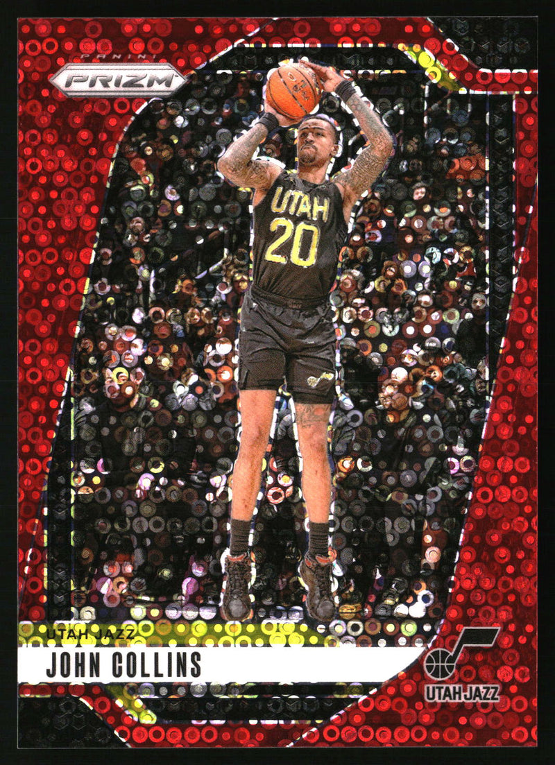 John Collins 2024-25 Panini Prizm #220 Prizms Fast Break Red SN