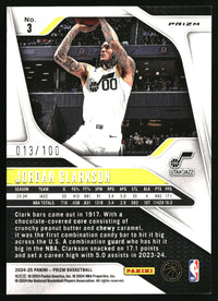 Jordan Clarkson 2024-25 Panini Prizm #3 Prizms Fast Break Red SN