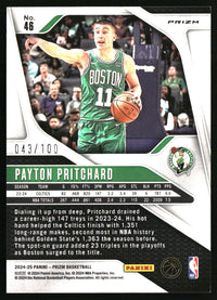 Payton Pritchard 2024-25 Panini Prizm #46 Prizms Fast Break Red SN