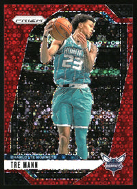 Tre Mann 2024-25 Panini Prizm #179 Prizms Fast Break Red SN