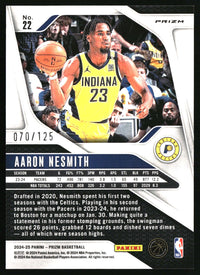 Aaron Nesmith 2024-25 Panini Prizm #22 Prizms Fast Break Orange SN