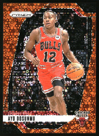 Ayo Dosunmu 2024-25 Panini Prizm #121 Prizms Fast Break Orange SN
