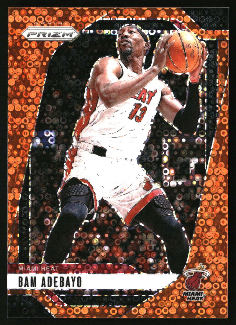 Bam Adebayo 2024-25 Panini Prizm #97 Prizms Fast Break Orange SN