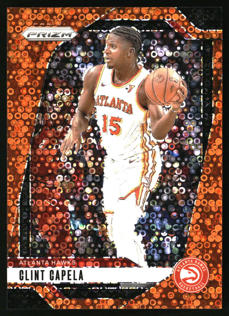 Clint Capela 2024-25 Panini Prizm #161 Prizms Fast Break Orange SN