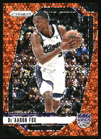 De'Aaron Fox 2024-25 Panini Prizm #58 Prizms Fast Break Orange SN