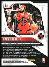 Gary Trent Jr. 2024-25 Panini Prizm #33 Prizms Fast Break Orange SN