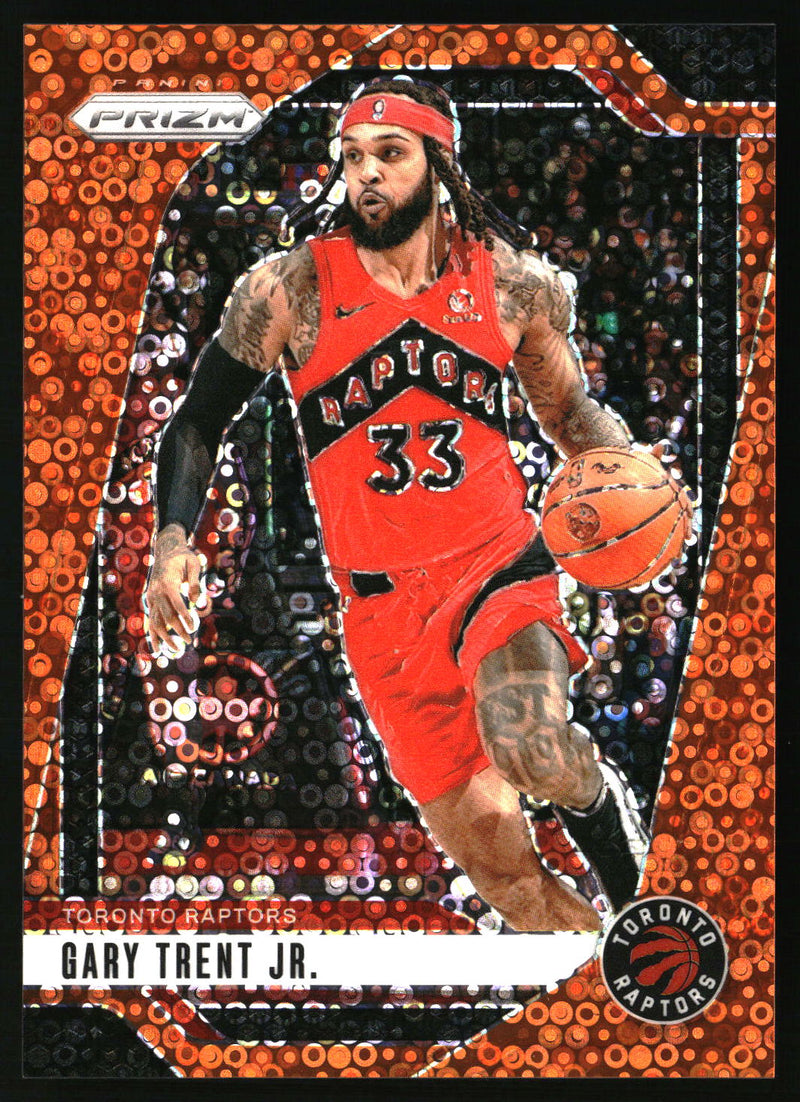 Gary Trent Jr. 2024-25 Panini Prizm #33 Prizms Fast Break Orange SN