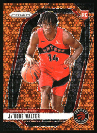 Ja'Kobe Walter 2024-25 Panini Prizm #223 Prizms Fast Break Orange SN