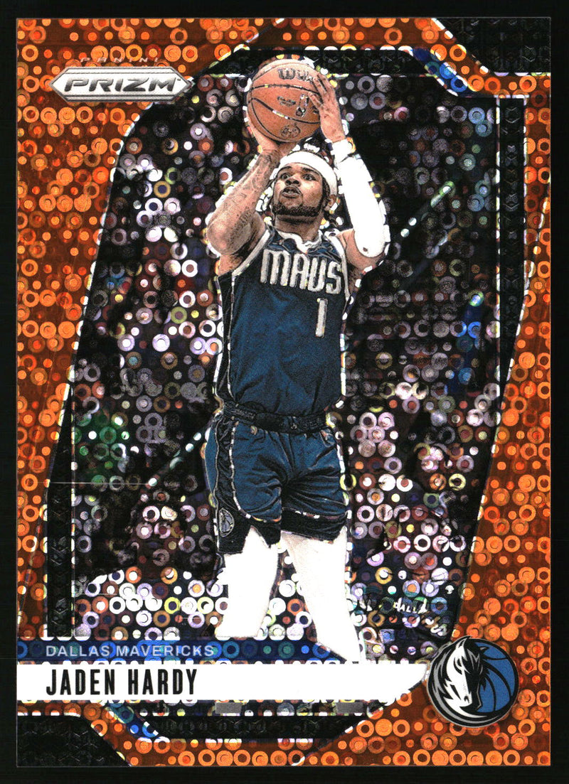 Jaden Hardy 2024-25 Panini Prizm #128 Prizms Fast Break Orange SN