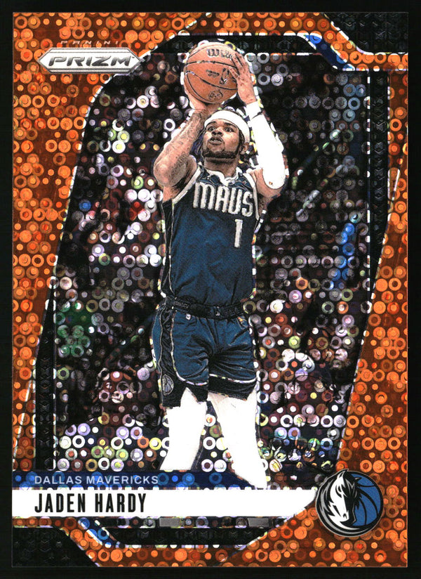 Jaden Hardy 2024-25 Panini Prizm #128 Prizms Fast Break Orange SN