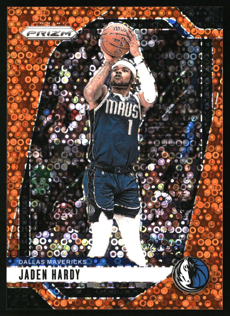 Jaden Hardy 2024-25 Panini Prizm #128 Prizms Fast Break Orange SN