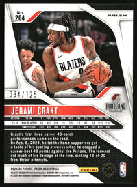 Jerami Grant 2024-25 Panini Prizm #204 Prizms Fast Break Orange SN