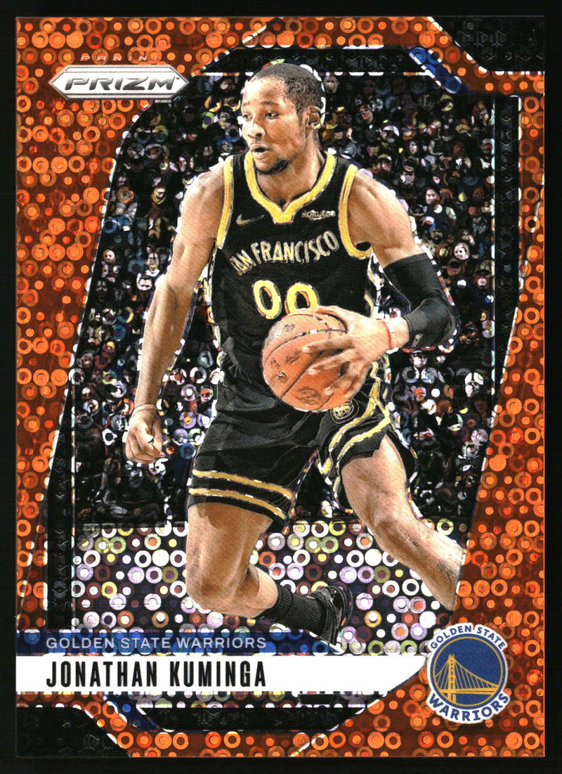 Jonathan Kuminga 2024-25 Panini Prizm #104 Prizms Fast Break Orange SN