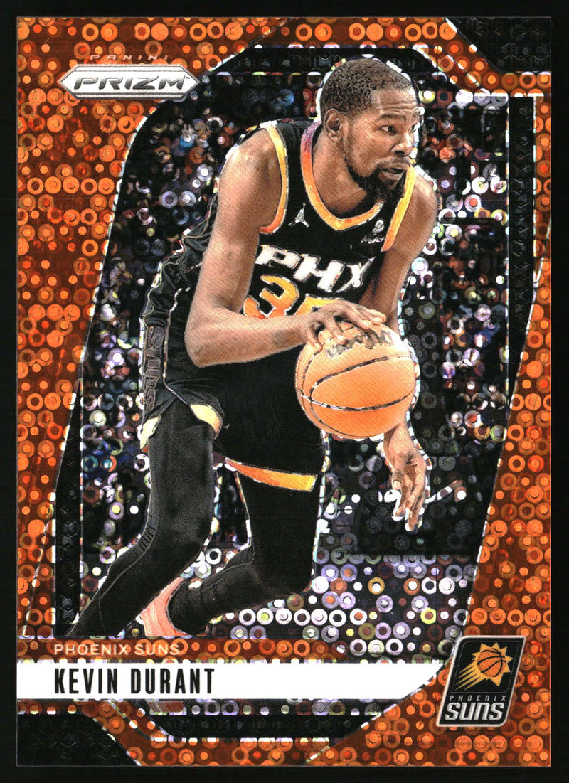 Kevin Durant 2024-25 Panini Prizm #187 Prizms Fast Break Orange SN