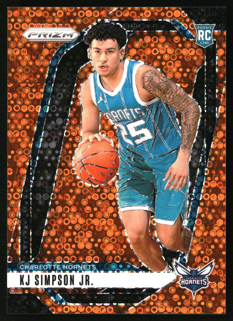KJ Simpson Jr. 2024-25 Panini Prizm #247 Prizms Fast Break Orange SN