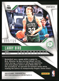 Larry Bird 2024-25 Panini Prizm #299 Prizms Fast Break Orange SN