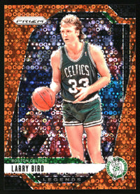 Larry Bird 2024-25 Panini Prizm #299 Prizms Fast Break Orange SN