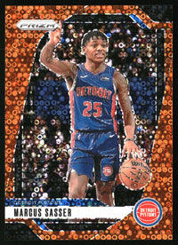Marcus Sasser 2024-25 Panini Prizm #21 Prizms Fast Break Orange SN