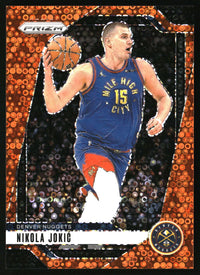 Nikola Jokic 2024-25 Panini Prizm #129 Prizms Fast Break Orange SN