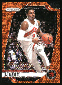RJ Barrett 2024-25 Panini Prizm #101 Prizms Fast Break Orange SN