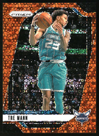 Tre Mann 2024-25 Panini Prizm #179 Prizms Fast Break Orange SN