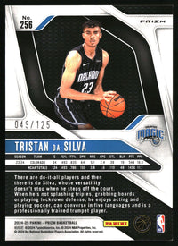 Tristan da Silva 2024-25 Panini Prizm #256 Prizms Fast Break Orange SN