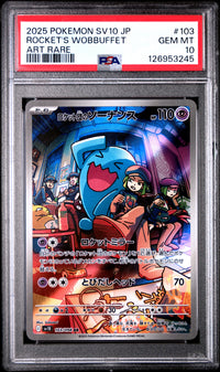 Rocket's Wobbuffet #103 2025 Pokemon Japanese Sv10-Glory Of Team Rocket PSA 10