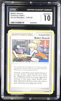 Bebe's Search #119/132 2007 Secret Wonders CGC 10