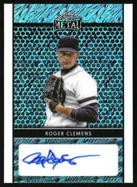 Roger Clemens 2024 Leaf Autographs Shimmer Light Blue #LA-RC1 SN, AU