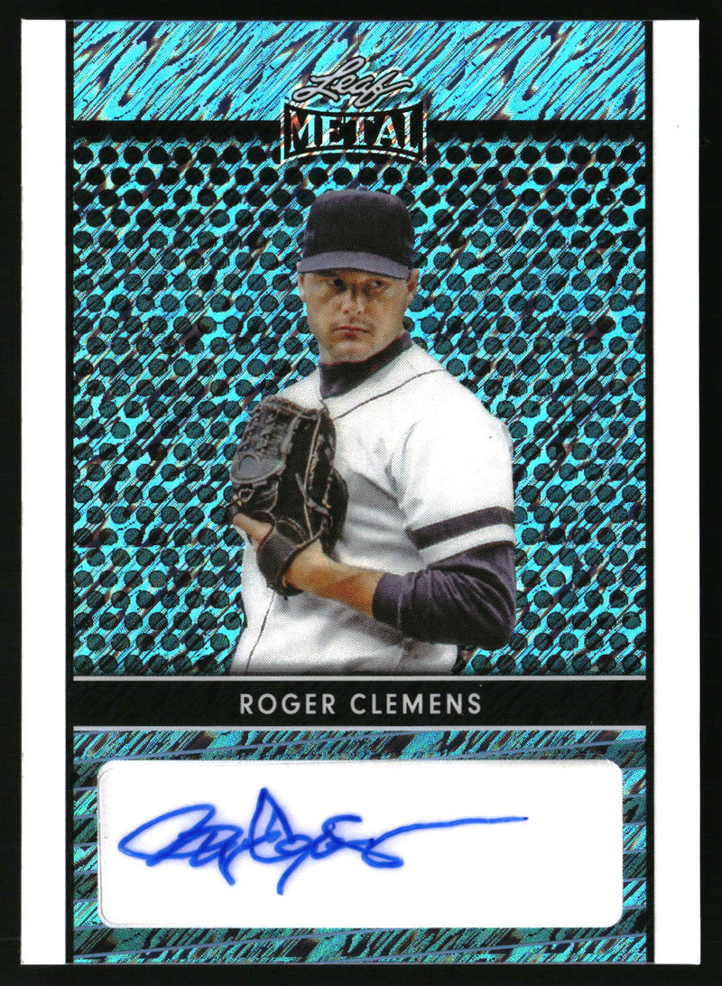 Roger Clemens 2024 Leaf Autographs Shimmer Light Blue #LA-RC1 SN, AU